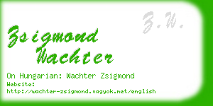 zsigmond wachter business card